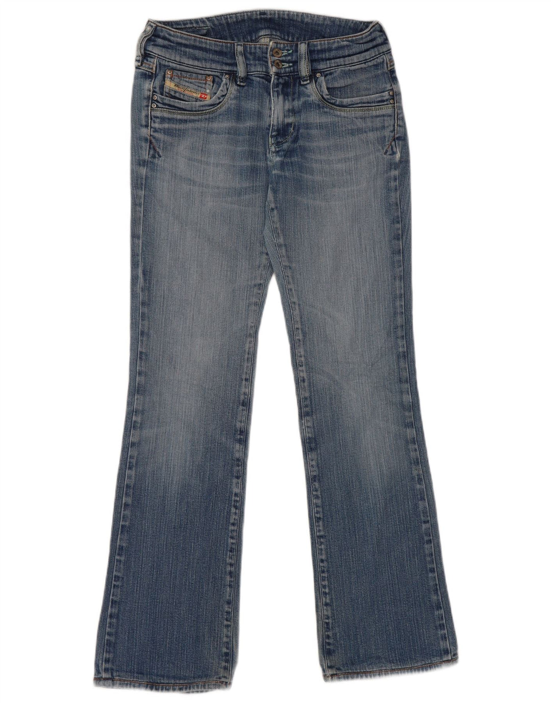 Diesel Damen Bootcut Jeans W28 L28 Blaue Baumwolle