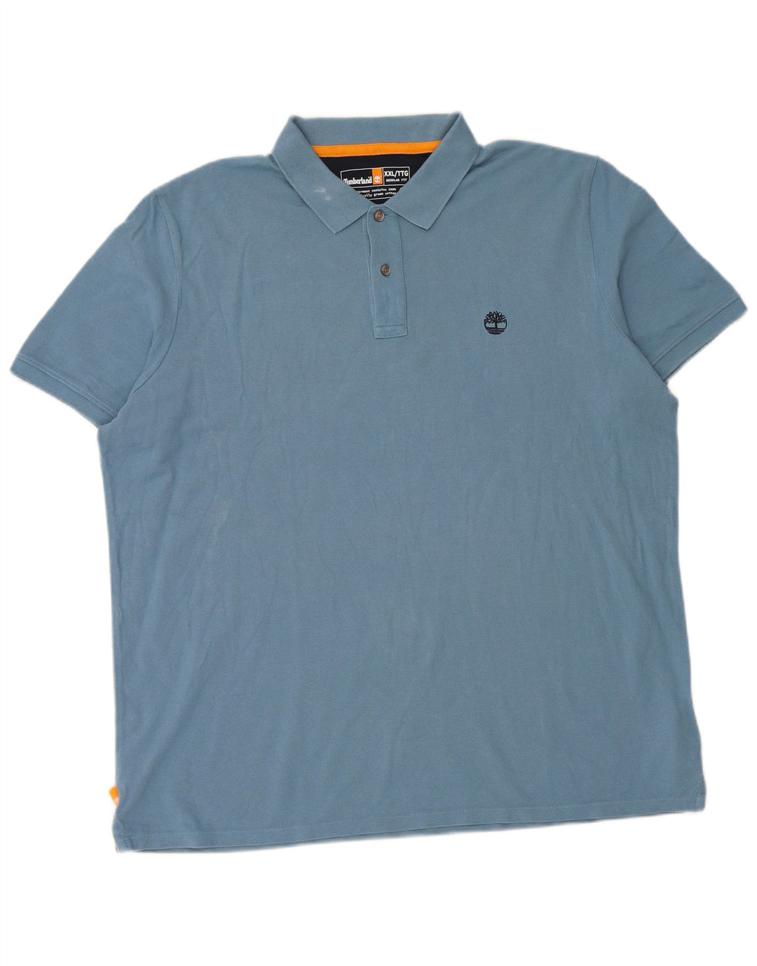 TIMBERLAND Mens Regular Fit Polo Shirt 2XL Blue Cotton