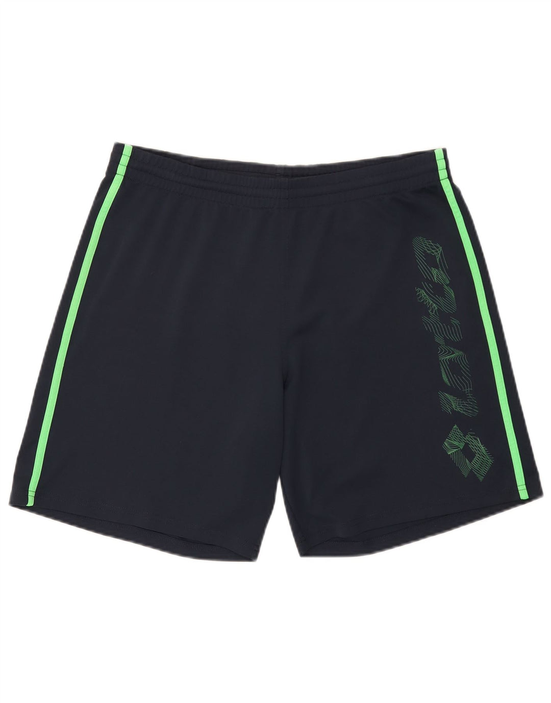 Lotto Mens Graphic Sport Shorts Medium Navy Blue Colourblock