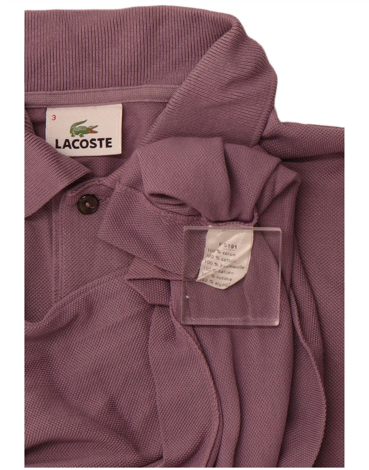 LACOSTE Mens Polo Shirt Size 3 Small Purple Cotton