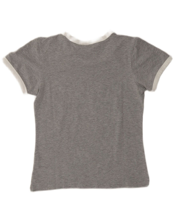 T-shirt grafica corta da donna Puma UK 10 piccola grigia chiazzata