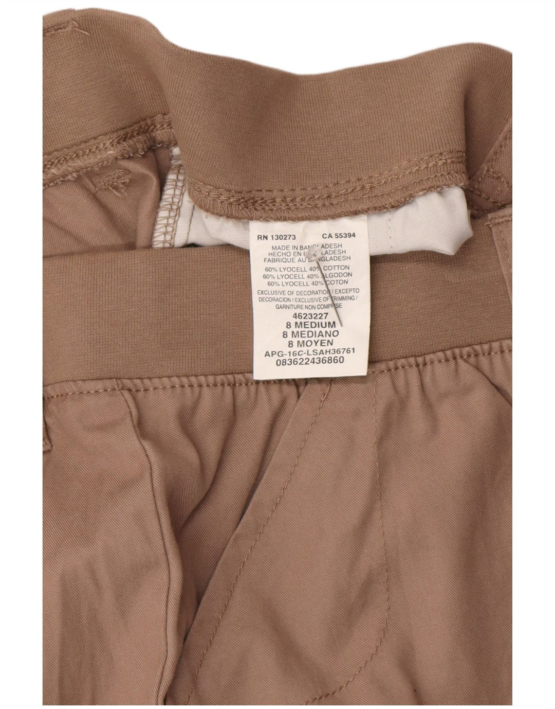 Lee Womens Relaxed Fit Chino Shorts US 8 Medium W30 Brown Lyocell