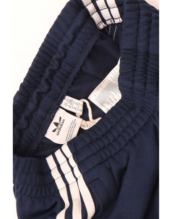 Adidas Mens Tracksuit Trousers Joggers XS Navy Blue Polyester