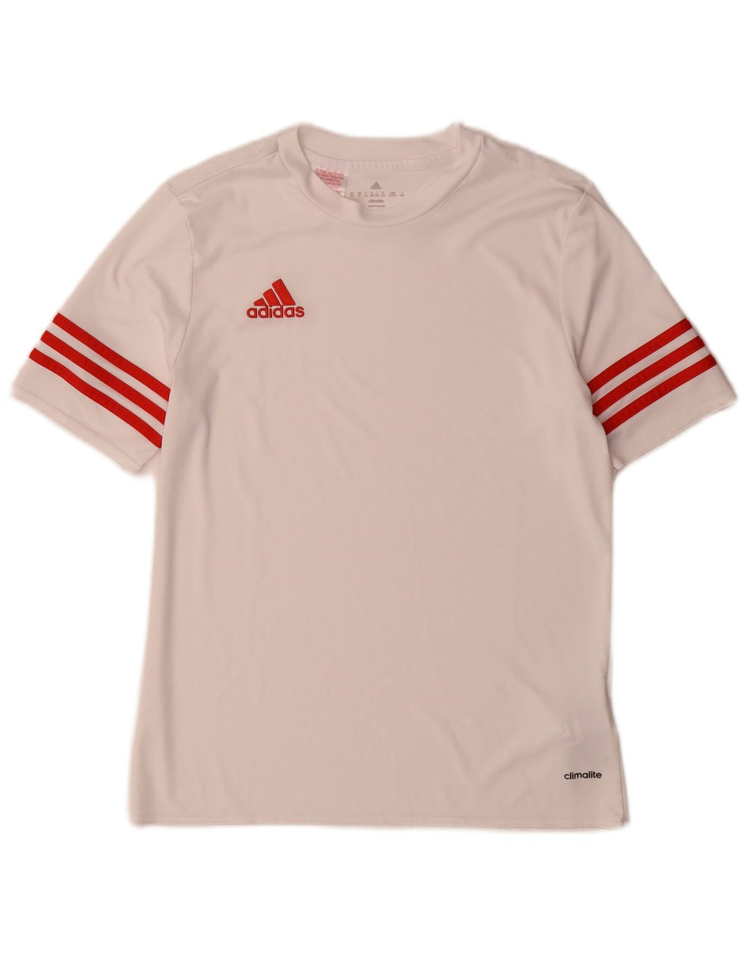 Adidas Boys Climalite T-Shirt Top 13-14 Years XL White Polyester
