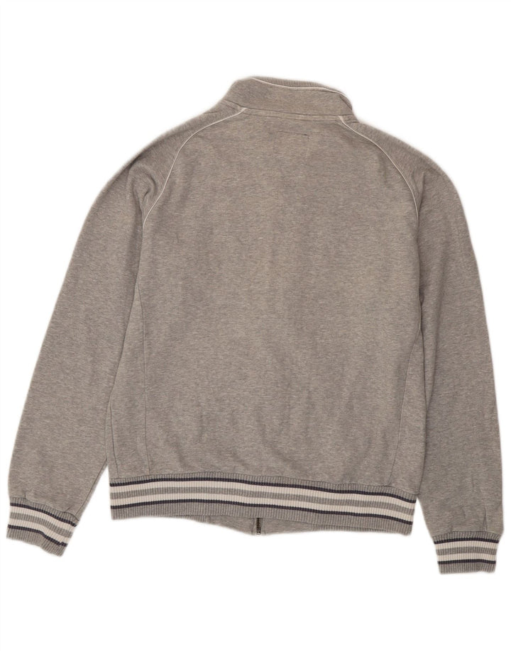 Champion Mens Graphic Tracksuit Top Jacket Medium Grey Flecked Cotton