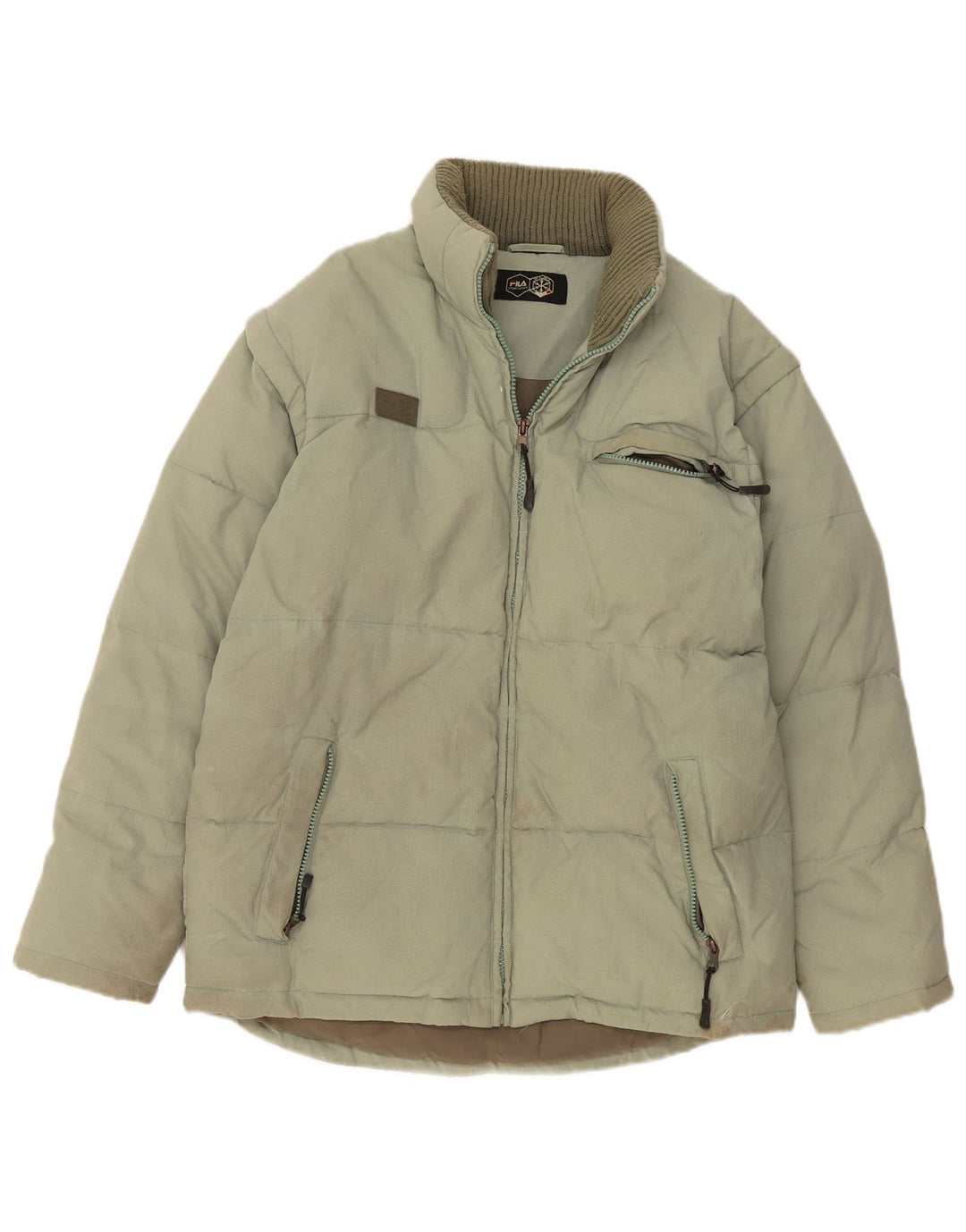 Fila Herren Wattierte Jacke UK 36 Small Grün Polyamid