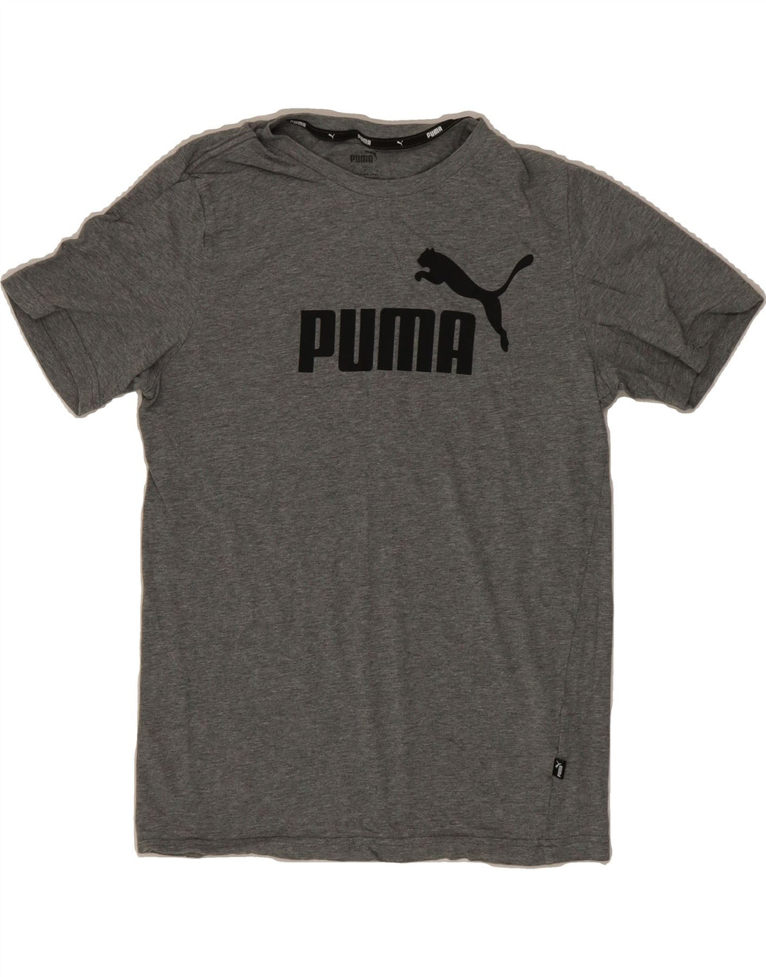 PUMA Mens Graphic T-Shirt Top Small Grey Cotton Vintage Puma and Second-Hand Puma from Messina Hembry 
