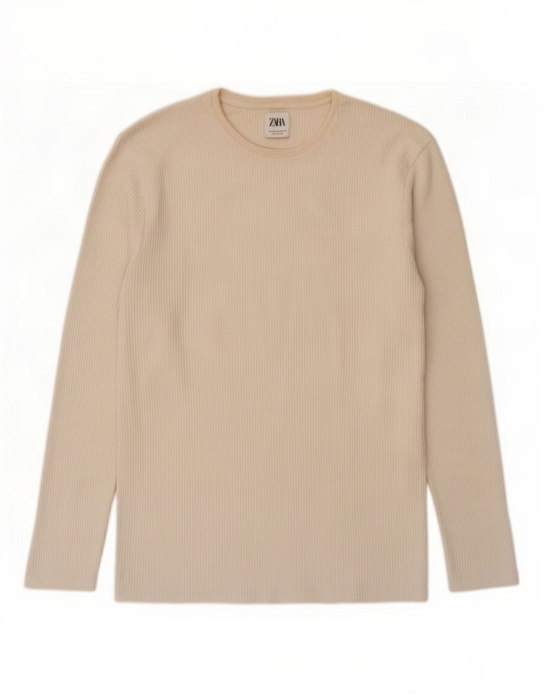 Zara Mens Top Long Sleeve XL Off White