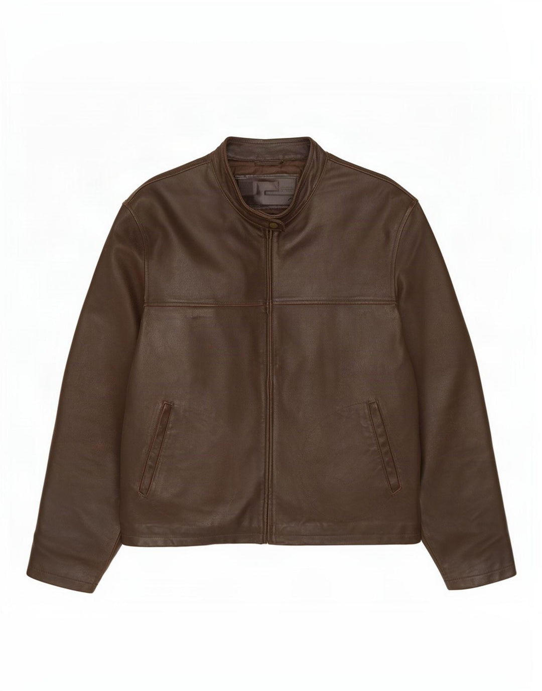 veste en cuir homme vintage UK 40 Grand Marron