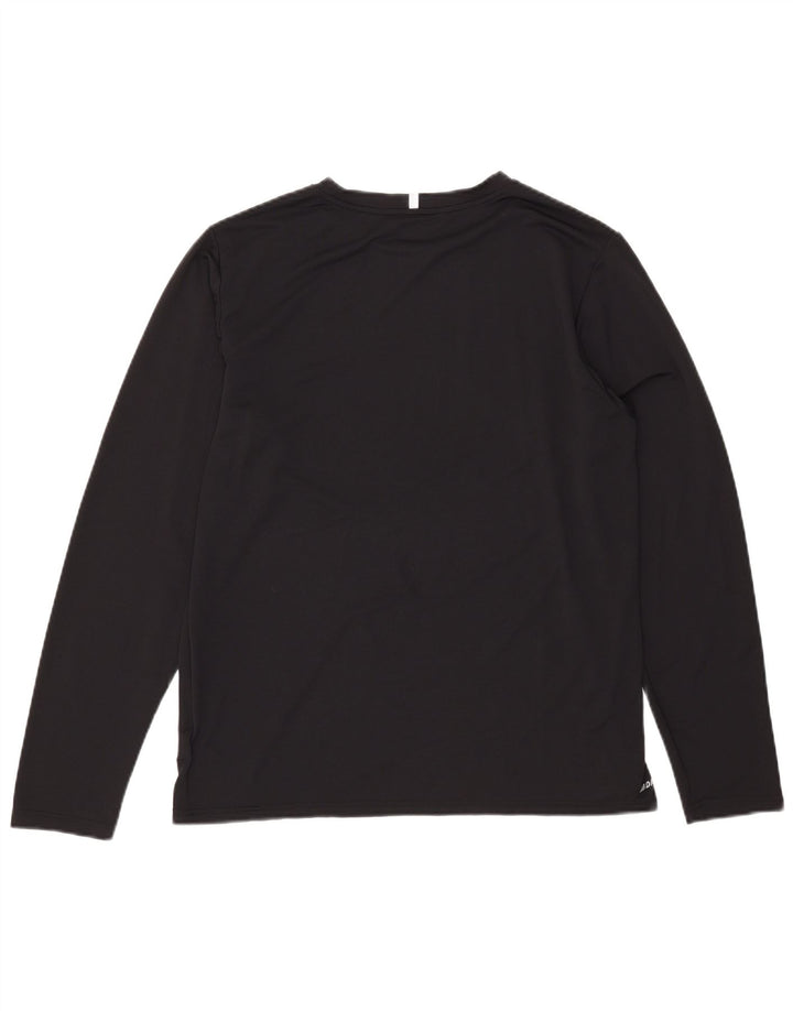 New Balance Mens Top Long Sleeve Large Black Polyester