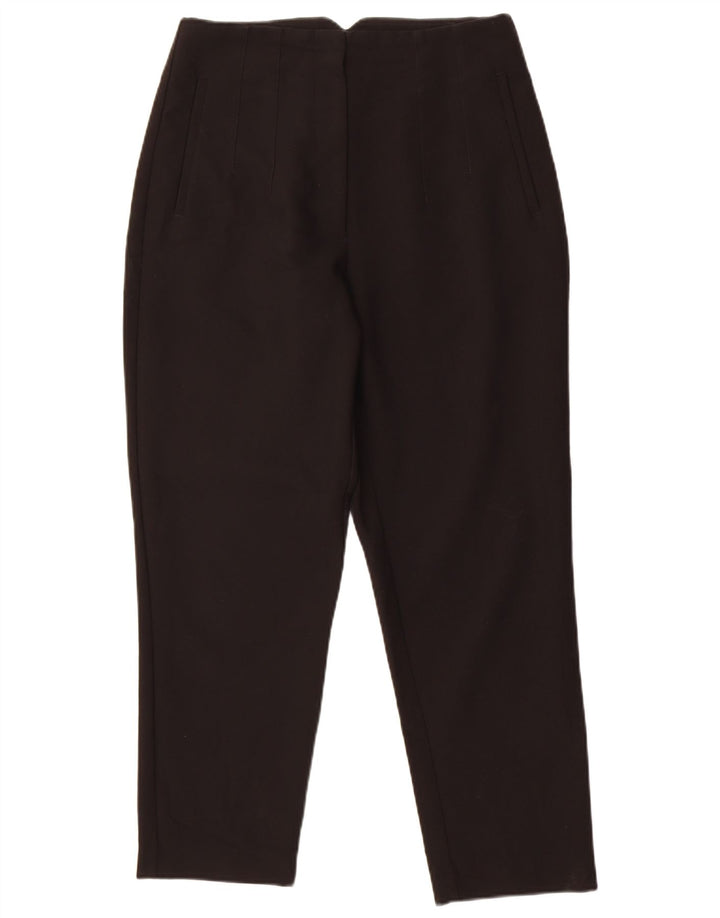 Zara Womens Tapered Suit Trousers Large W30 L27 Black Polyester