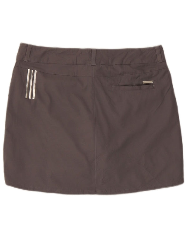 Adidas Dame Mini Nederdel UK 14 Large W32 Grå Polyester