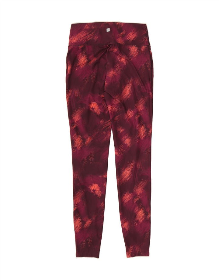 MOUNTAIN WAREHOUSE Womens Leggings UK 10 Small  Burgundy Tie Dye Polyester Vintage Mountain Warehouse and Second-Hand Mountain Warehouse from Messina Hembry 