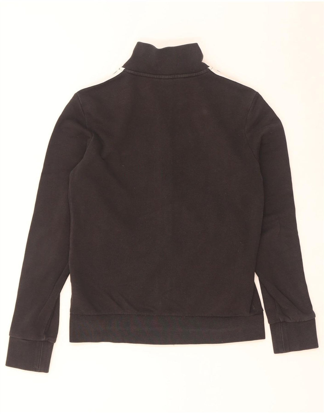 Adidas Womens Tracksuit Top Jacket UK 8/10 Small Black Cotton