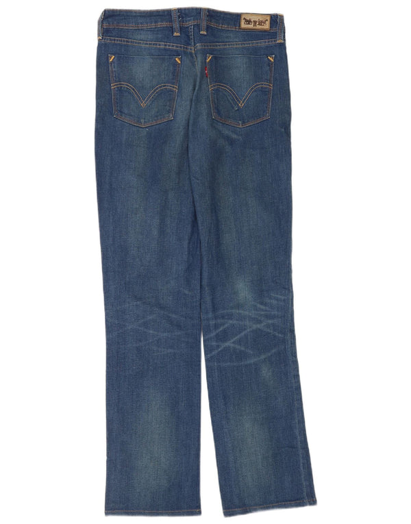 Levi's Womens 627 Straight Jeans W31 L34 Blue Cotton