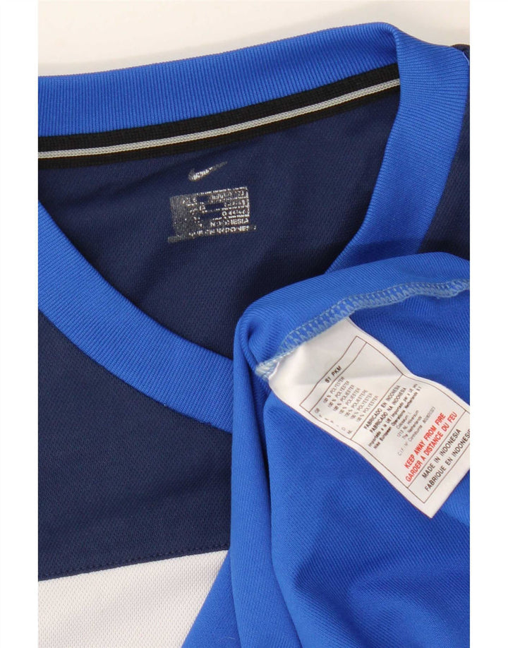 Camiseta Nike Hombre Top Small Azul Colorblock Poliéster