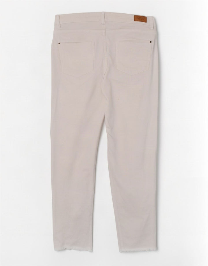 Zara Womens Trafaluc Cropped Jeans EU 40 Medium W30 L23 White