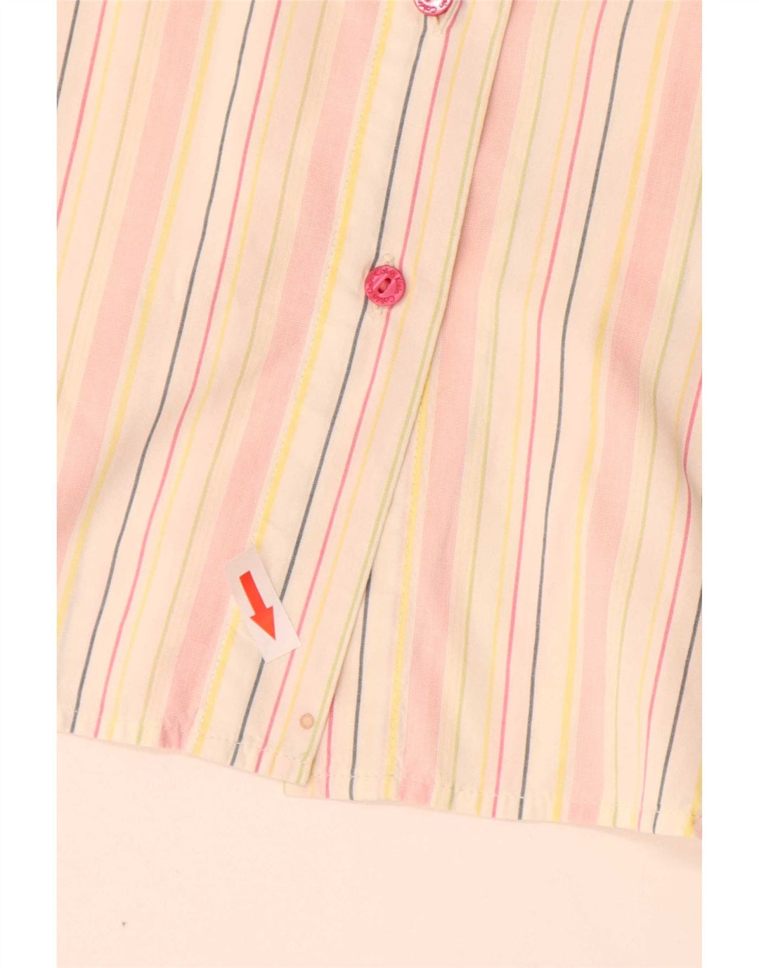 Calvin Klein Jeans Womens Shirt UK 16 Large Multicoloured Striped