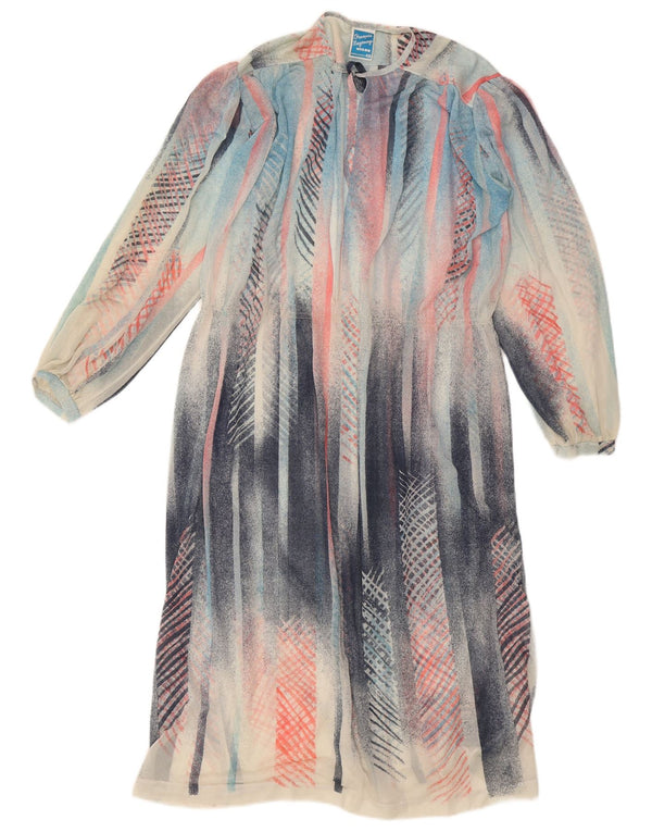 Vintage γυναικείο μακρυμάνικο Maxi φόρεμα IT 48 XL πολύχρωμο ριγέ
