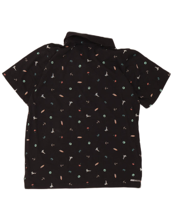 Hurley Boys Dri Fit absztrakt mintás póló 13-14 éves XL fekete