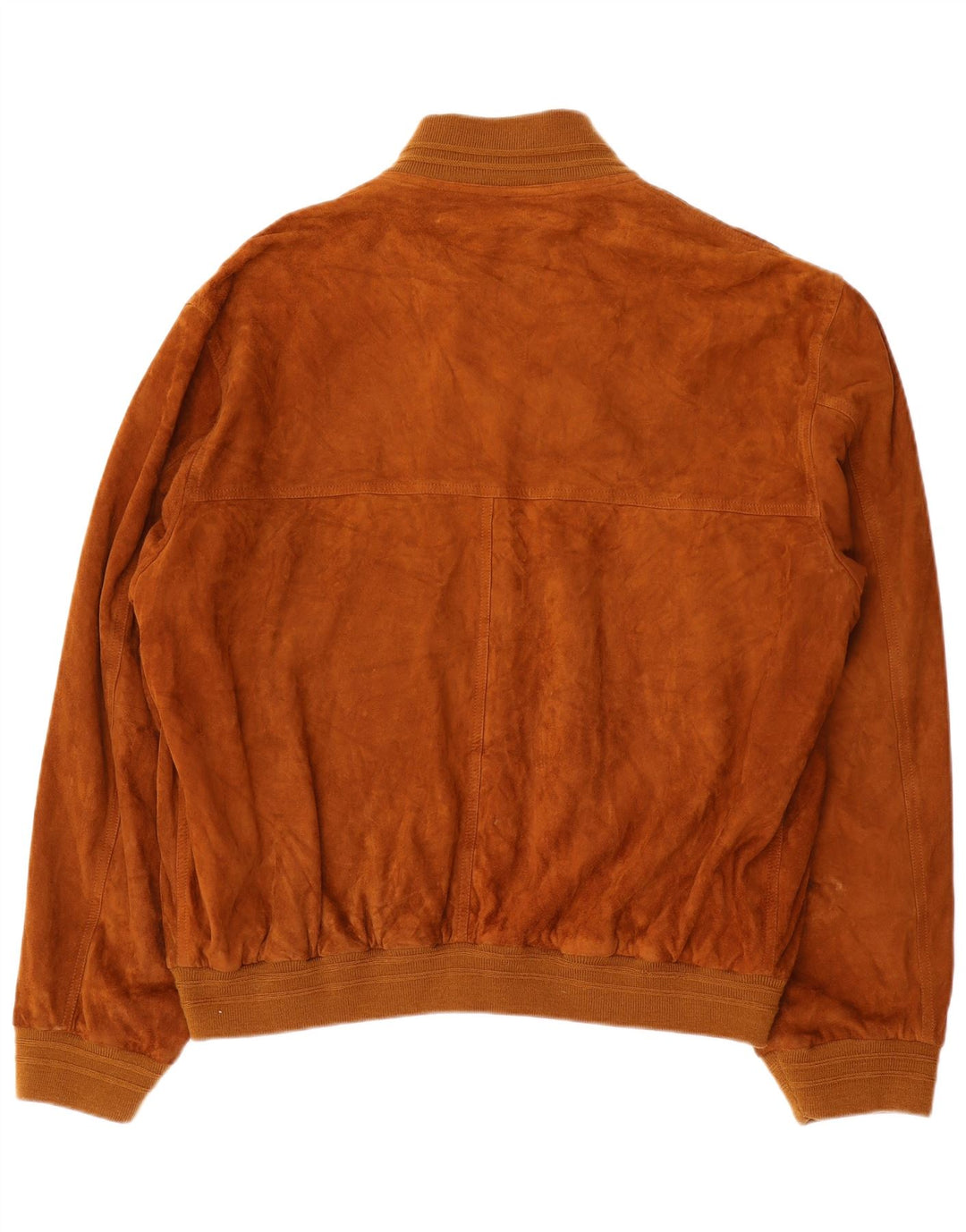 Vintage Mens Suede Bomber Jacket IT 56 3XL Brown Leather