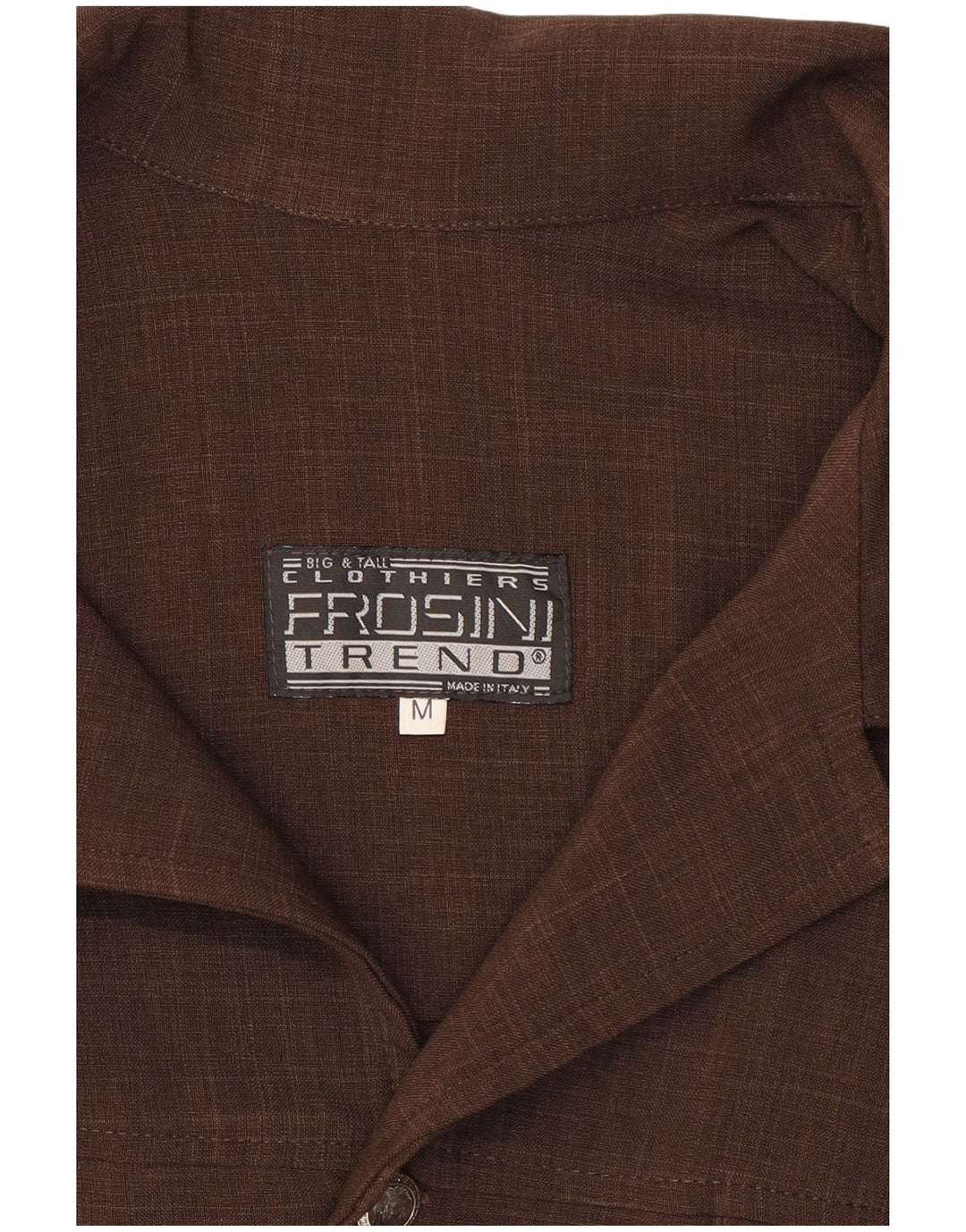 FROSINI TREND Mens Big & Tall Loose Fit Shirt Medium Brown