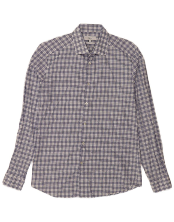 Ανδρικό πουκάμισο Reiss Slim Fit Medium Blue Check Cotton
