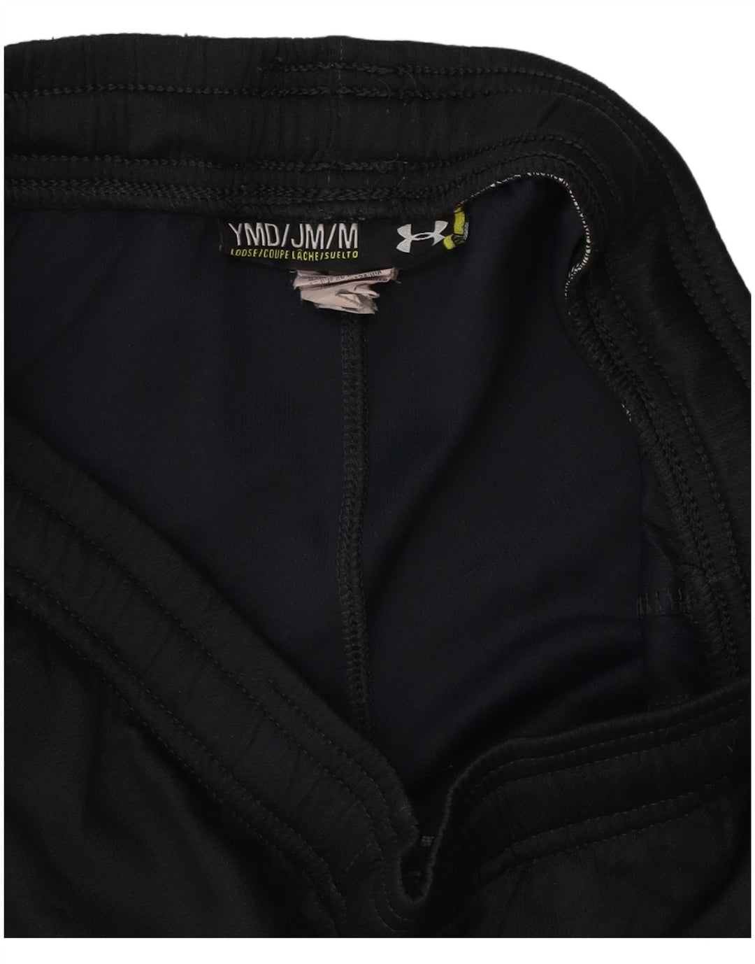UNDER ARMOUR Sportshorts für Jungen, 9–10 Jahre, mittleres schwarzes Polyester