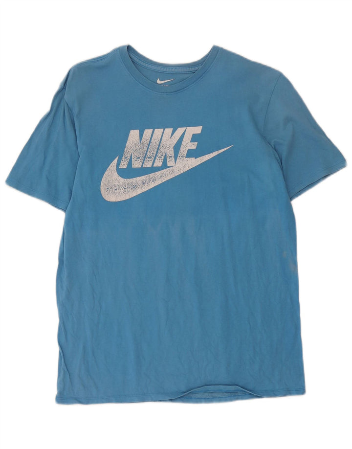 Maglietta Nike da uomo con grafica dal taglio atletico, blu medio