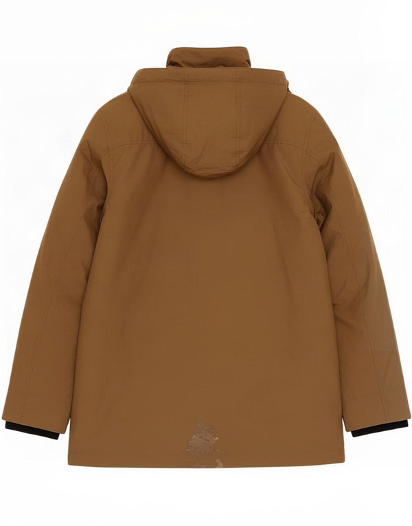 Woolrich Herre Hooded Parka Jacket UK 44 2XL Brun