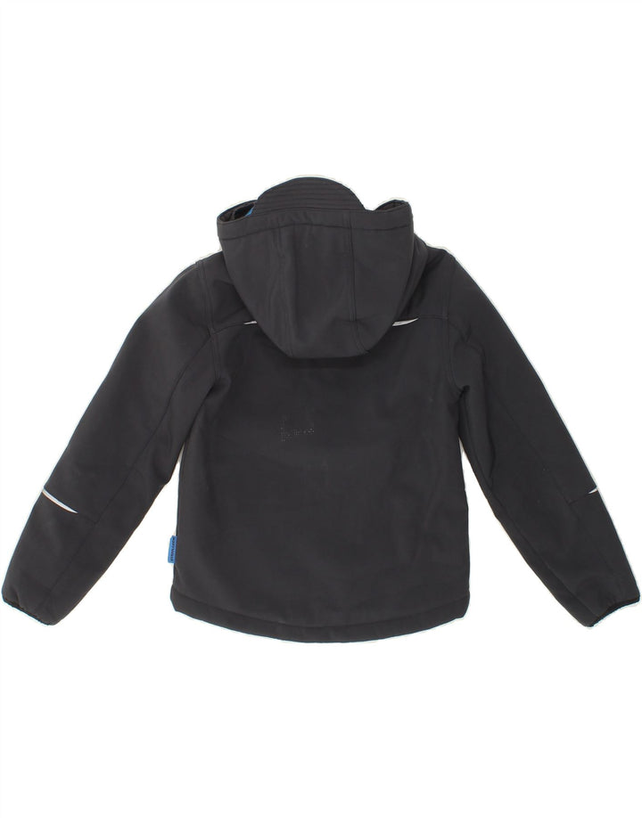 NORTHVILLE Boys Hooded Windbreaker Jacket 7-8 Years Black Vintage Northville and Second-Hand Northville from Messina Hembry 