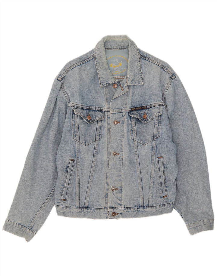 Vintage mujer chaqueta de mezclilla Reino Unido 16 azul grande