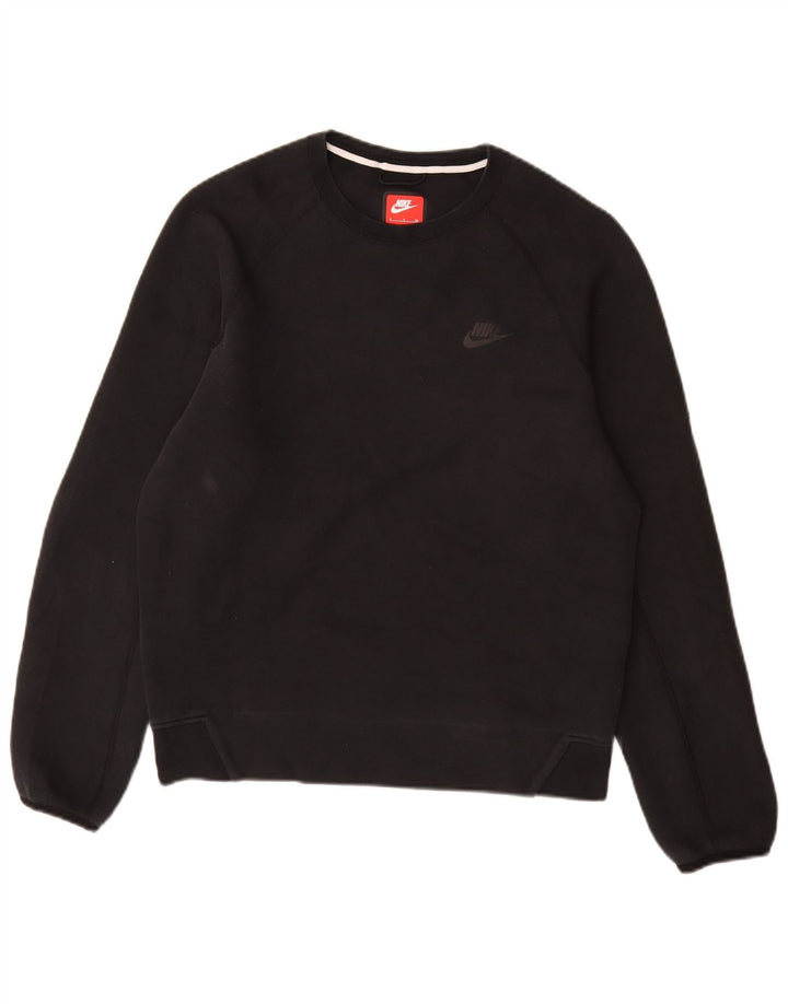 Nike Mens Sweatshirt Jumper Small Black Cotton