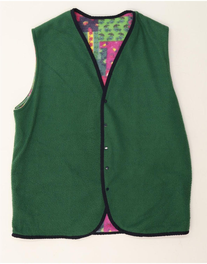 Rifle Mens Reversible Fleece Gilet UK 40 Μεγάλο πολύχρωμο συνονθύλευμα