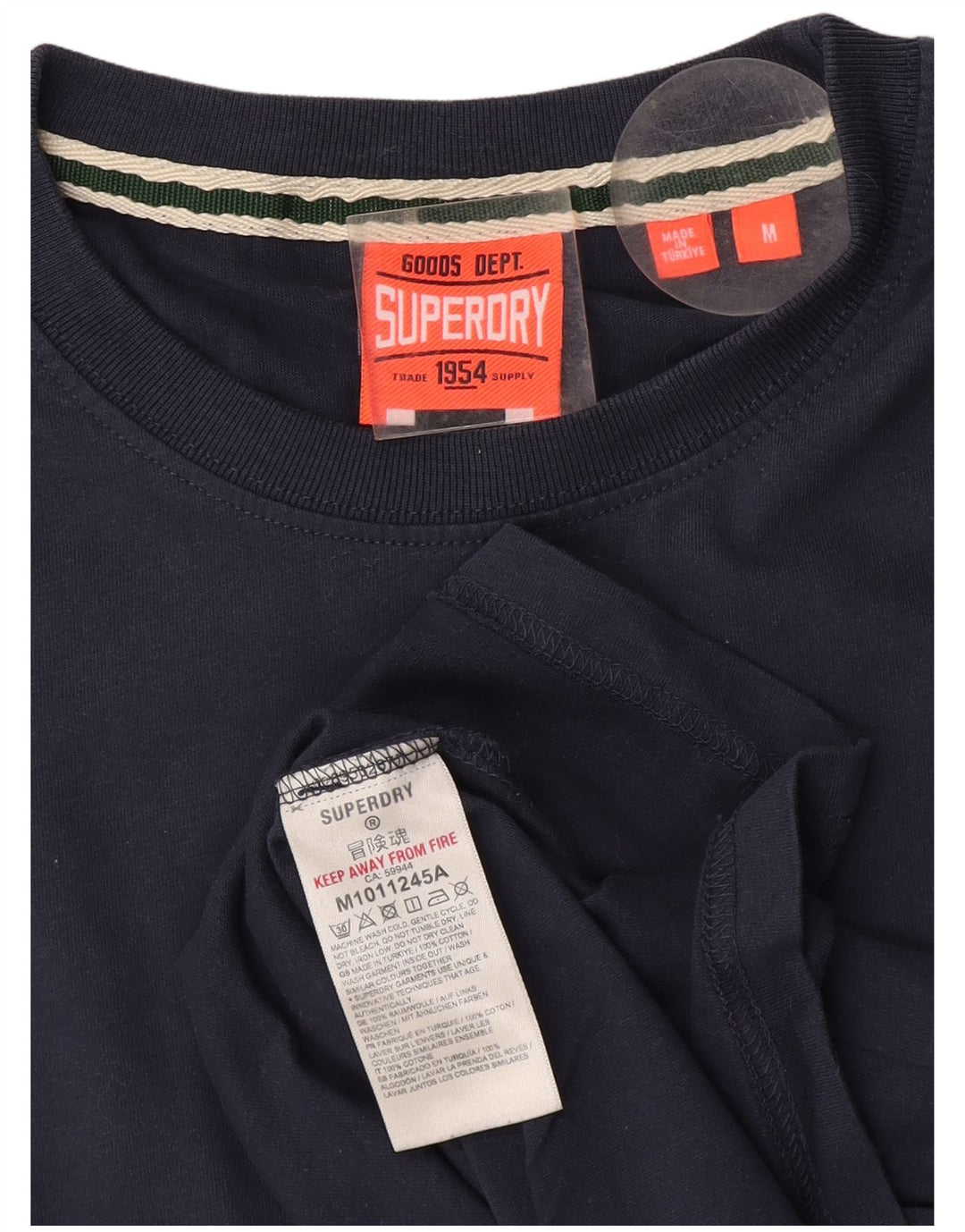 Superdry Herre T-shirt Top Medium Marineblå Bomuld