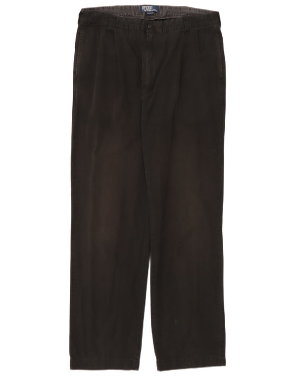 Polo Ralph Lauren Mens Pegged Chino Trousers W38 L34 Black Cotton