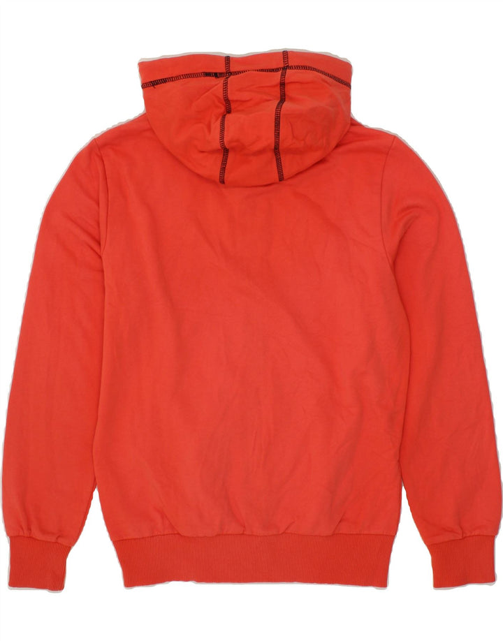 LOTTO Mens Graphic Zip Hoodie Sweater Medium Red Cotton Vintage Lotto and Second-Hand Lotto from Messina Hembry 