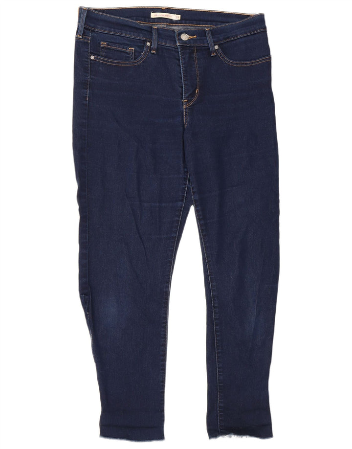 Levi's Womens 315 Cropped Jeans W29 L25 Navy Blue Cotton