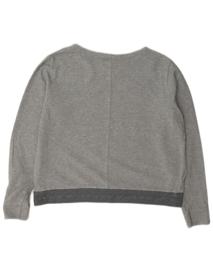 Nike Womens Sweatshirt Jumper UK 18 XL Grey Cotton
