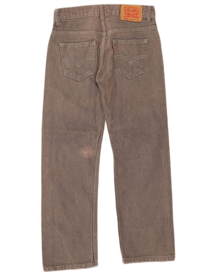 Levi's Damen 505 Regular Straight Jeans W25 L25 Graue Baumwolle