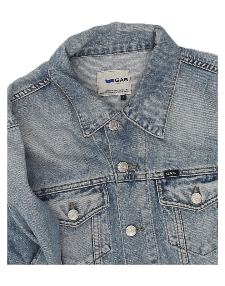 GAS Womens Denim Jacket UK 14 Medium Blue Vintage Gas and Second-Hand Gas from Messina Hembry 