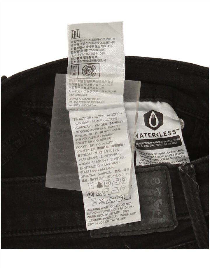 Levi's Womens 314 Shaping Straight Jeans W29 L30 Black Cotton