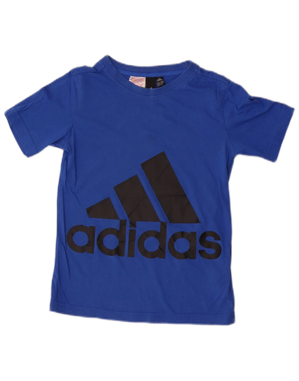 Adidas Jungen Graphic T-Shirt Top 9–10 Jahre, blaue Baumwolle