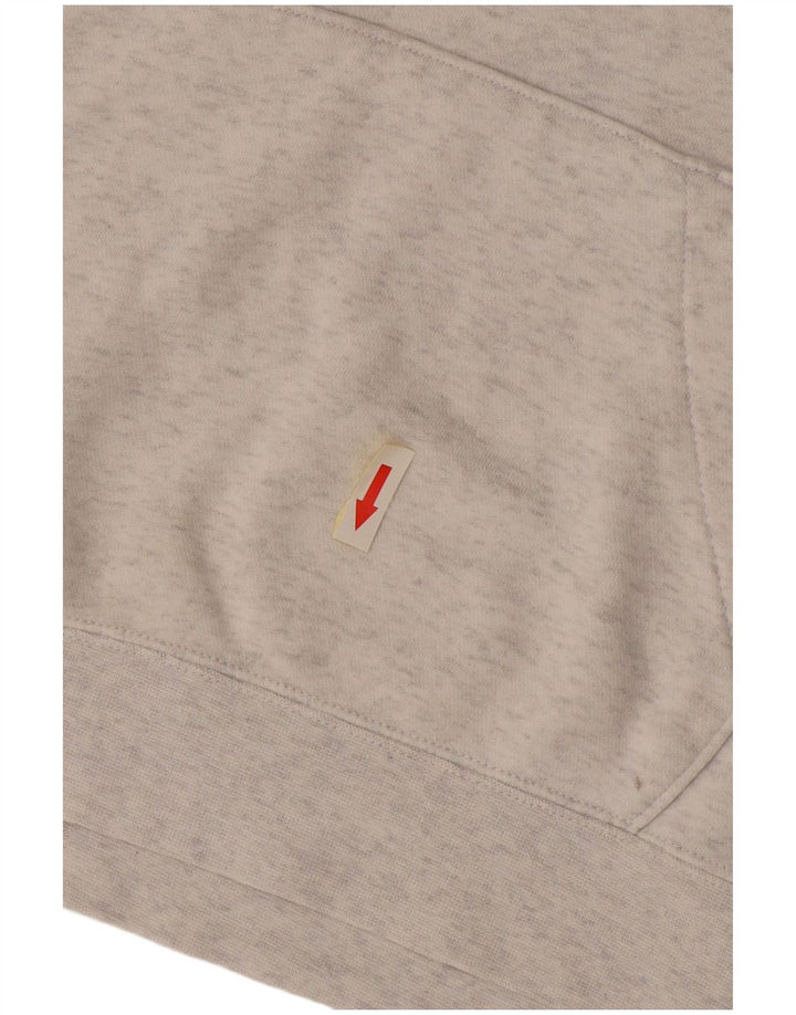 Nike Womens Hoodie Jumper UK 14 Medium Grey Cotton