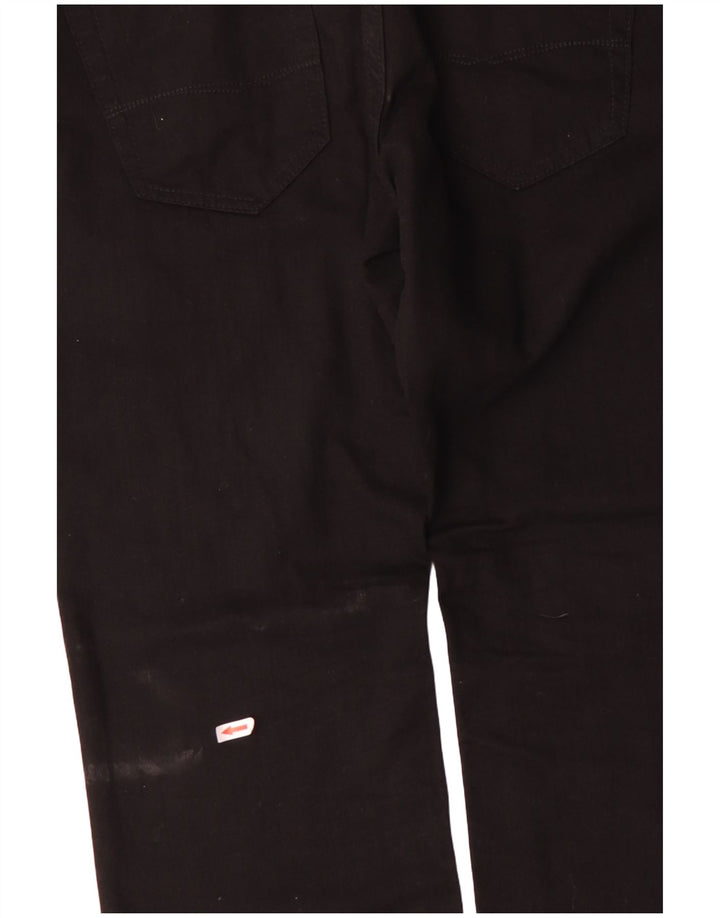 Angelo Litrico Mens Straight Jeans W36 L30 Black Cotton