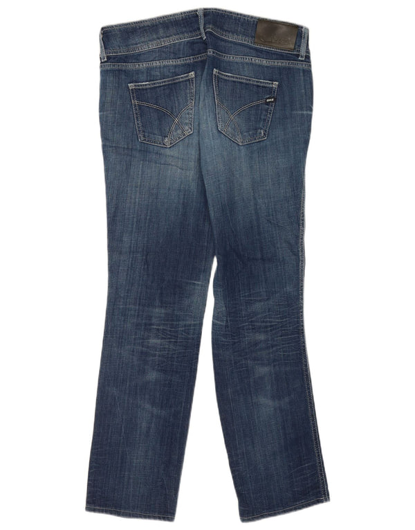 Gas Womens Jeans retos desgastados W32 L30 algodão azul