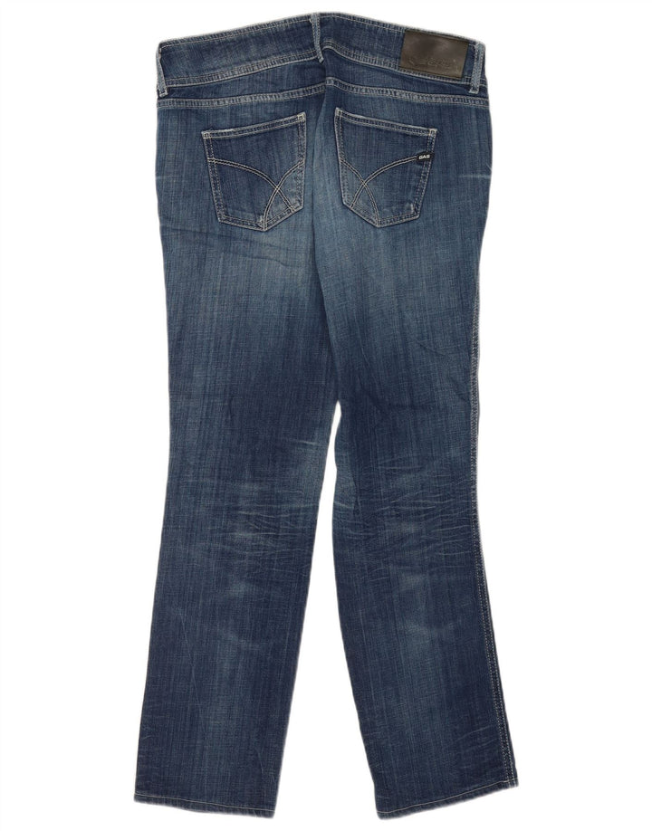 Jeans dritti effetto consumato da donna Gas W32 L30 cotone blu