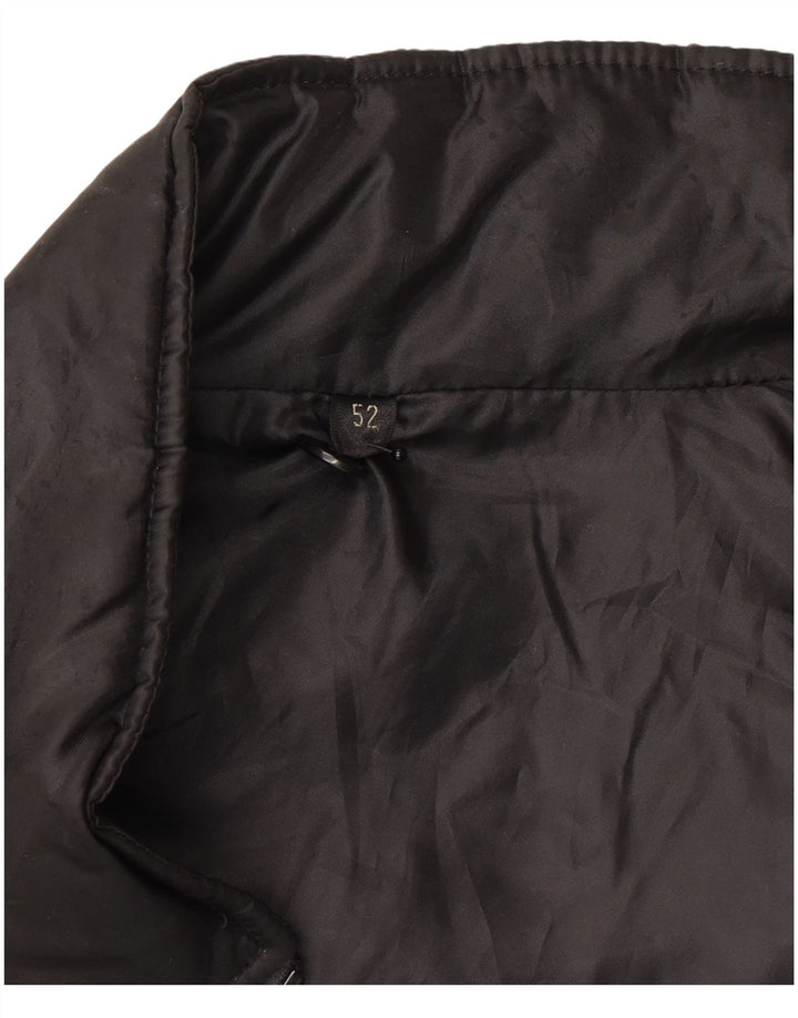 Vintage Womens Padded Gilet IT 52 XL Black Polyester