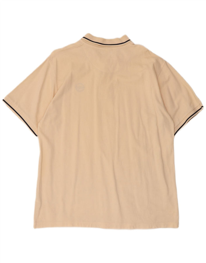 Umbro Mens Polo Shirt XL Beige Cotton