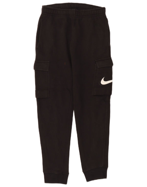 Nike Mens Graphic Cargo Tracksuit Trousers Joggers Small Black Cotton